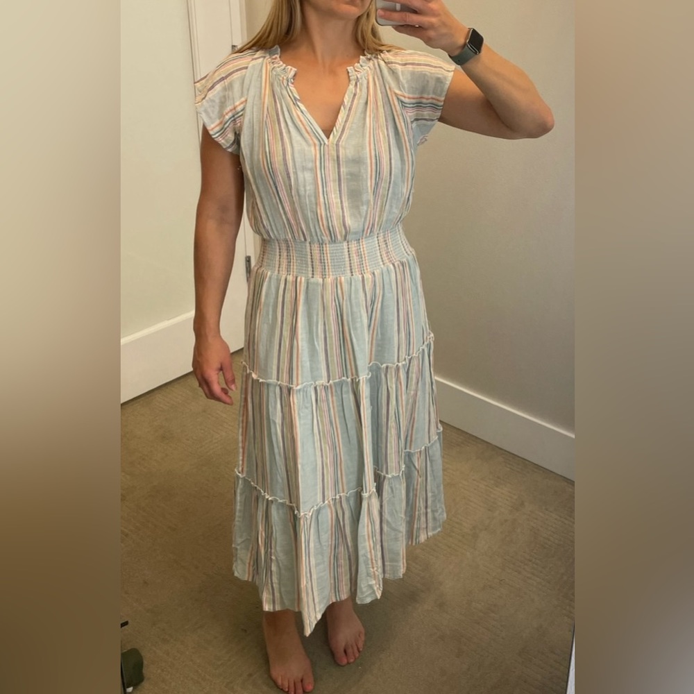 Rails striped peasant flowy dress